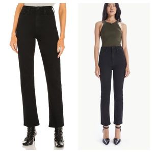 MOTHER / High Waisted Rider Skimp black jeans in Not Guilty 29